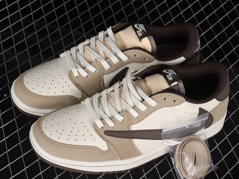 All Categories Air Jordan Jordan Series Basketball Shoes Air Jordan 1 Low Travis Scott x Air Jordan 1 Low OG AJ1 Joe 1 Reversed Overhook Joint Style Casual Sports Basketball Shoes DM7866-886